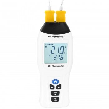 Termometr miernik temperatury przemysłowy 2 kanały K/J/E/T LCD zakres -200 do 1370 C