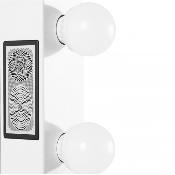 Lustro kosmetyczne do makijażu wizażu z oświetleniem i głośnikiem 10 żarówek LED BT USB 67.5x50.5 cm