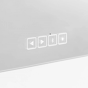 Lustro kosmetyczne do makijażu wizażu z oświetleniem i głośnikiem 10 żarówek LED BT USB 67.5x50.5 cm