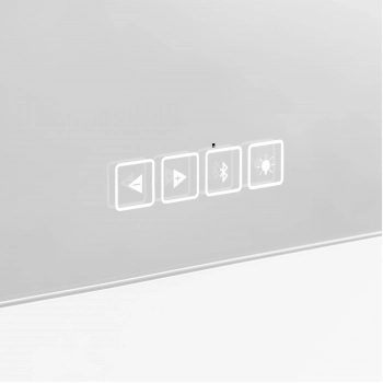 Lustro kosmetyczne do makijażu wizażu z oświetleniem i głośnikiem 12 żarówek LED BT USB 78x50 cm
