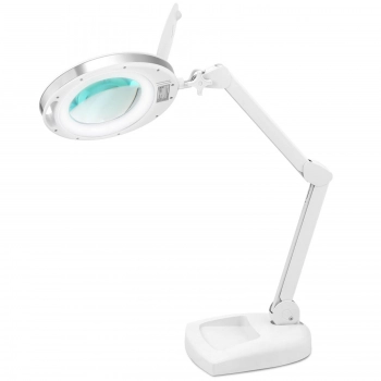 Lampa kosmetyczna z lupą szkłem powiększającym na biurko 5 dpi 60x LED śr. 127 mm