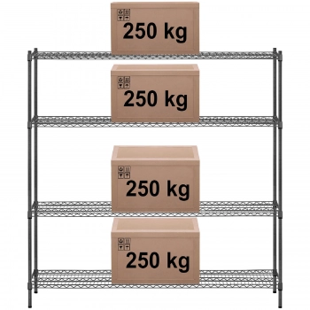 Regał magazynowy ażurowy druciany do 1 t 1000 kg 180x45x180 cm