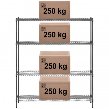 Regał magazynowy ażurowy druciany do 1 t 1000 kg 150x45x180 cm