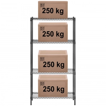 Regał warsztatowy druciany ażurowy do 1 t 1000 kg 90x45x180 cm