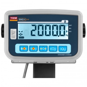 Waga platformowa magazynowa skalibrowana mobilna 2000/1 kg 150x150 cm LCD