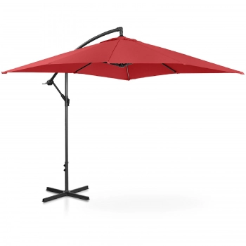 Parasol ogrodowy na wysięgniku kwadratowy 250 x 250 cm bordowy