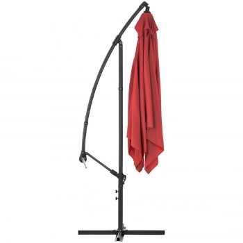 Parasol ogrodowy na wysięgniku kwadratowy 250 x 250 cm bordowy