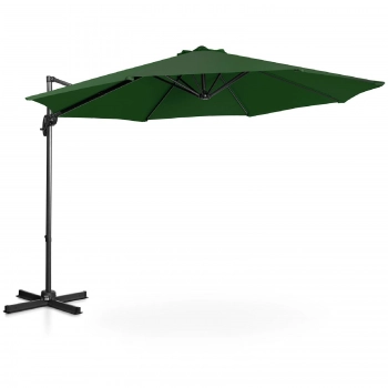 Parasol ogrodowy na wysięgniku okrągły śr. 300 cm zielony