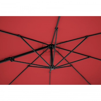 Parasol ogrodowy boczny na wysięgniku kwadratowy 250 x 250 cm bordowy