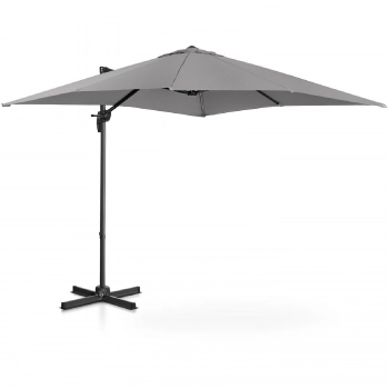 Parasol ogrodowy boczny na wysięgniku kwadratowy 250 x 250 cm ciemnoszary