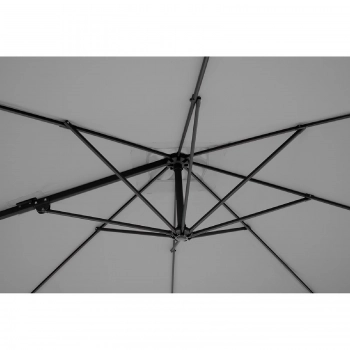 Parasol ogrodowy boczny na wysięgniku kwadratowy 250 x 250 cm ciemnoszary