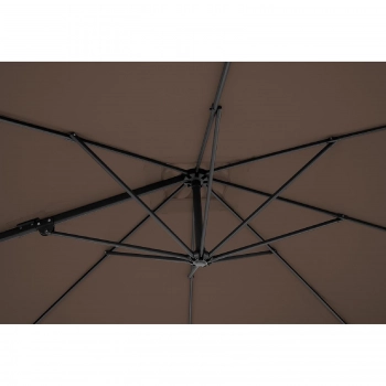 Parasol ogrodowy boczny na wysięgniku kwadratowy 250 x 250 cm brązowy