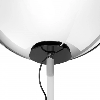 Fontanna ogrodowa kula ze stali nierdzewnej z podświetleniem LED śr. 40 cm