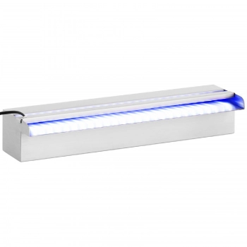 Wylewka wodospadu kaskada wodospad ze stali nierdzewnej do ogrodu oczka wodnego 45 cm LED