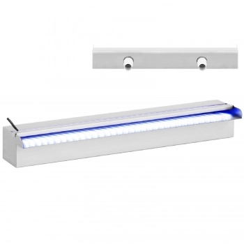 Wylewka wodospadu kaskada ze stali nierdzewnej do ogrodu stawu 60 cm LED