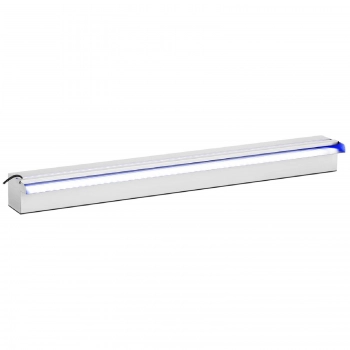 Wylewka wodospadu kaskada ze stali nierdzewnej do ogrodu stawu 90 cm LED