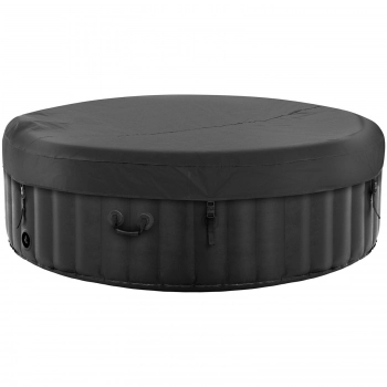 Jacuzzi ogrodowe dmuchane z masażem 6 osobowe 42C 1000 l czarne