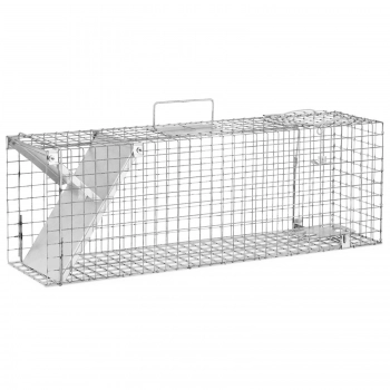 Żywołapka pułapka łapka na szczury kuny zatrzaskowa jednostronna 820x200x270 mm ZESTAW