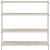 Regał magazynowy ażurowy 4 półki z nakładkami do 600 kg 180x60x180 cm