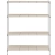 Regał magazynowy ażurowy 4 półki z nakładkami do 600 kg 150x60x180 cm