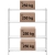 Regał magazynowy chromowany druciany 4 półki + 4 maty do 1 t 1000 kg 150x45x180 cm
