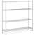 Regał magazynowy chromowany 4 półki ażurowe do 1 t 1000 kg 180x45x180 cm