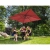 Parasol ogrodowy na wysięgniku kwadratowy 250 x 250 cm bordowy