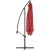 Parasol ogrodowy na wysięgniku kwadratowy 250 x 250 cm bordowy