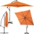 Parasol ogrodowy na wysięgniku kwadratowy 250 x 250 cm pomarańczowy