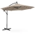 Parasol ogrodowy na wysięgniku okrągły z oświetleniem LED śr. 300 cm kremowy