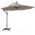 Parasol ogrodowy na wysięgniku okrągły z oświetleniem LED śr. 300 cm beżowy