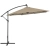 Parasol ogrodowy na wysięgniku okrągły z oświetleniem LED śr. 300 cm beżowy