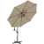 Parasol ogrodowy na wysięgniku okrągły z oświetleniem LED śr. 300 cm beżowy