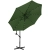Parasol ogrodowy na wysięgniku okrągły z oświetleniem LED śr. 300 cm zielony