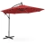 Parasol ogrodowy na wysięgniku okrągły z oświetleniem LED śr. 300 cm czerwony