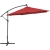 Parasol ogrodowy na wysięgniku okrągły z oświetleniem LED śr. 300 cm czerwony