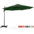 Parasol ogrodowy na wysięgniku okrągły śr. 300 cm zielony