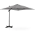 Parasol ogrodowy boczny na wysięgniku kwadratowy 250 x 250 cm ciemnoszary