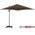 Parasol ogrodowy boczny na wysięgniku kwadratowy 250 x 250 cm brązowy
