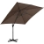 Parasol ogrodowy boczny na wysięgniku kwadratowy 250 x 250 cm brązowy