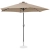 Parasol ogrodowy okrągły uchylny z korbką oświetleniem LED śr. 300 cm kremowy