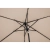 Parasol ogrodowy okrągły uchylny z korbką oświetleniem LED śr. 300 cm kremowy