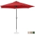 Parasol ogrodowy okrągły uchylny z korbką oświetleniem LED śr. 300 cm czerwony