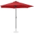 Parasol ogrodowy okrągły uchylny z korbką oświetleniem LED śr. 300 cm czerwony