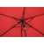 Parasol ogrodowy okrągły uchylny z korbką oświetleniem LED śr. 300 cm czerwony