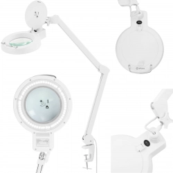 Lampa kosmetyczna warsztatowa powiększająca 5 dioptrii 60x LED śr. 155 mm