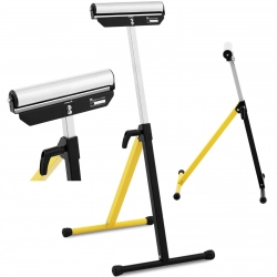 Stojak podajnik rolkowy do doprowadzania materiału dłużyc do 60 kg wys. 675-1050 mm