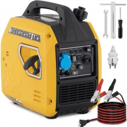 Agregat prądotwórczy generator prądu przenośny z rozruchem ręcznym 4 l 12 V 230 V 2100 W