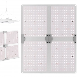 Lampa do uprawy wzrostu roślin pełne spektrum 60 x 48 cm 936 LED 400 W srebrna