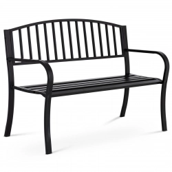 Ławka ławeczka ogrodowa parkowa tarasowa metalowa wolnostojąca 1250x420x830 cm